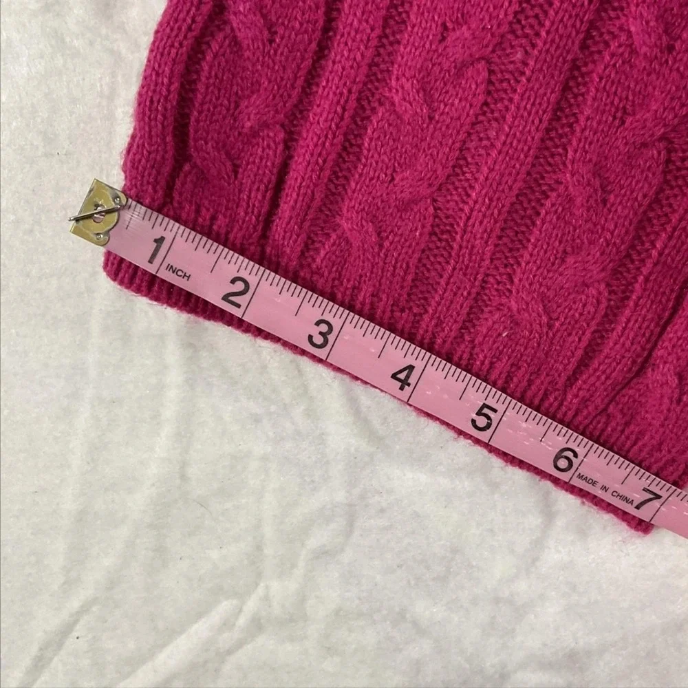 Love Sense Shorts Womens Small Pink Cable Knit Bermuda Elastic Waist Casual